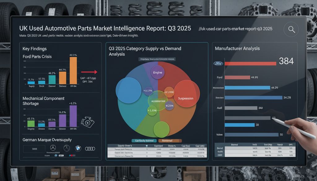 infographic on uk used car parts market intelligence report Q3 2025