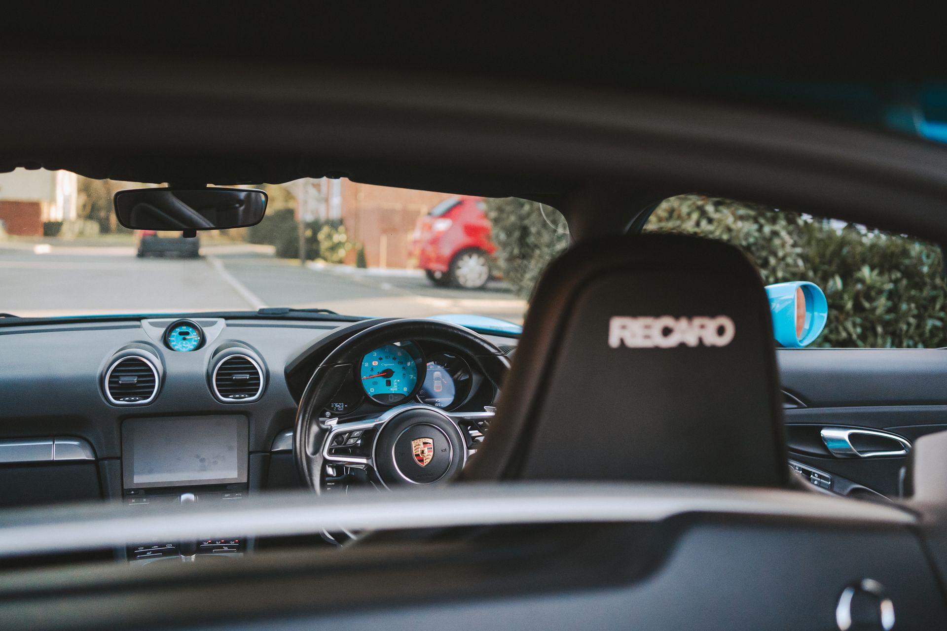 Blue Porsche 