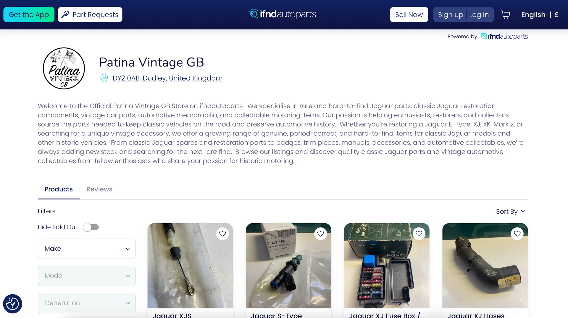 Image of the Patina Vintage GB store front