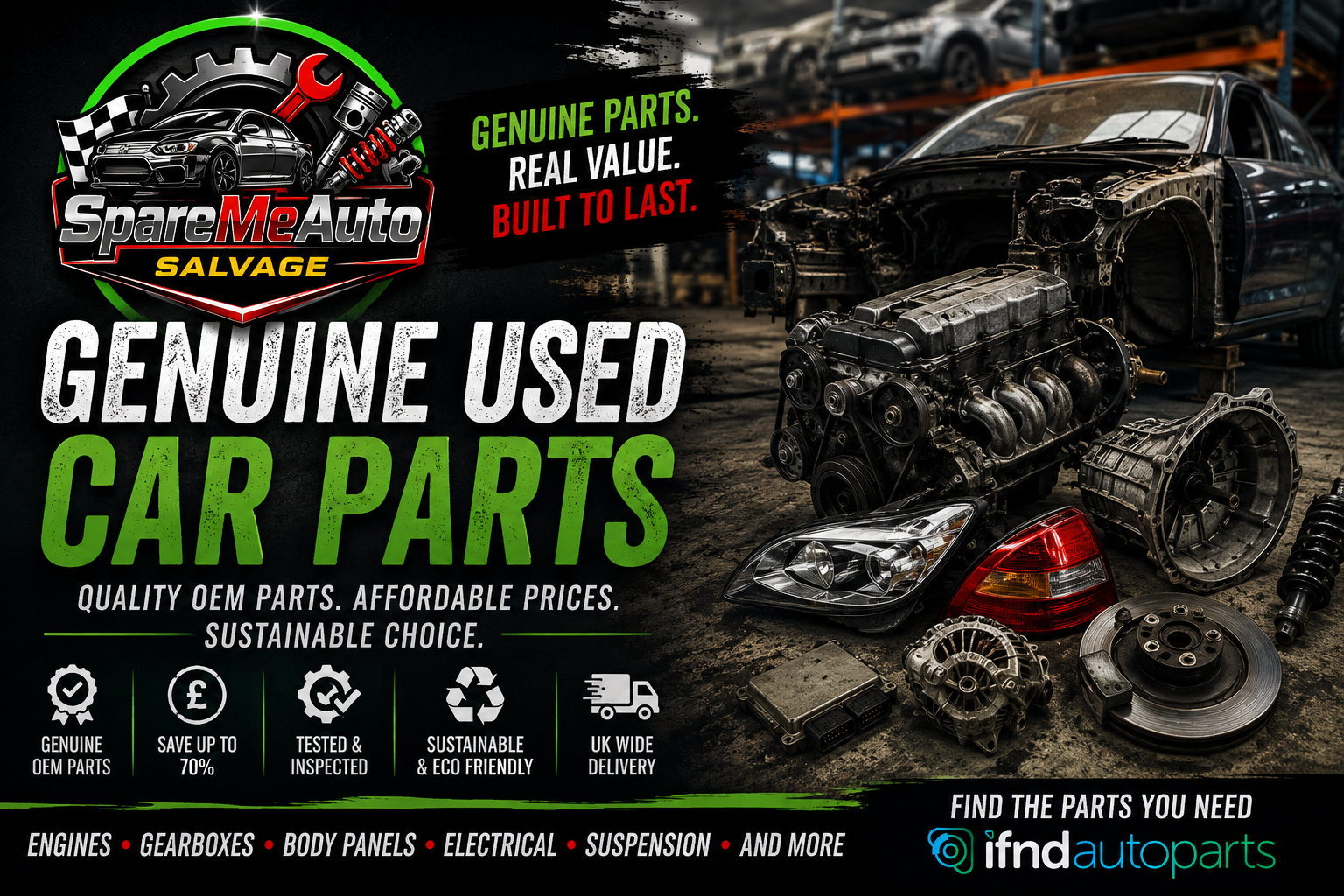 SpareMeAuto Salvage | Genuine Used OEM Car Parts & Vehicle Breakers UK
