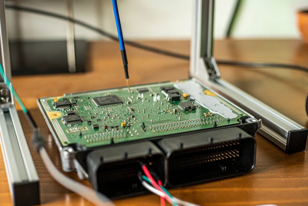an ECU being repaired on the table