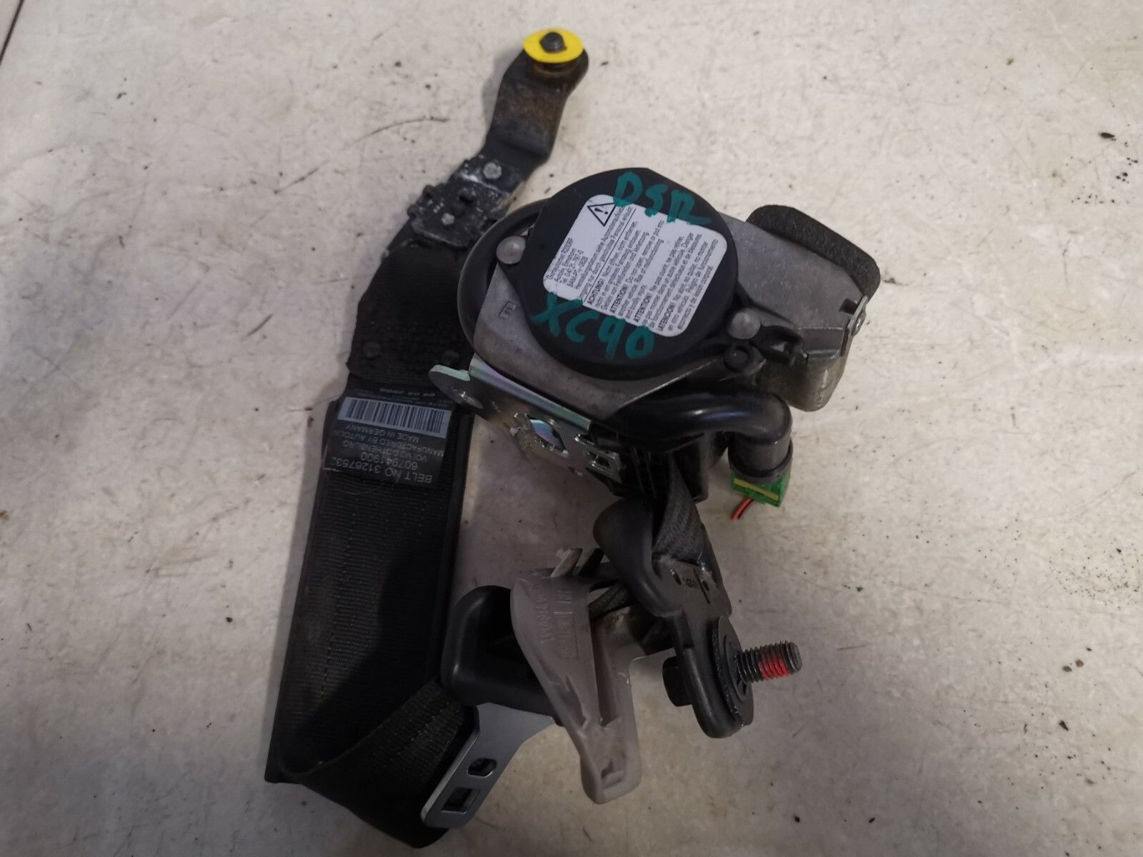 Volvo XC90 Seat Belts And Restraints